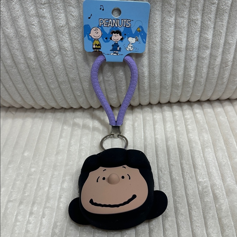 Peanuts Lucy Zipper Keychain. Miniso. NWT. Rubber. So cute!